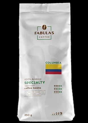 Кава в зернах 100% arabica fabulas coffee colombia felice supremo 250 г