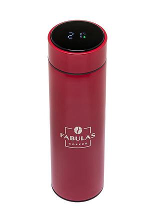 Термос fabulas з індикатором температури червоний 500мл