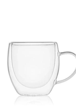 Стакан fabulas подвійне скло з ручкою 250мл, 1шт