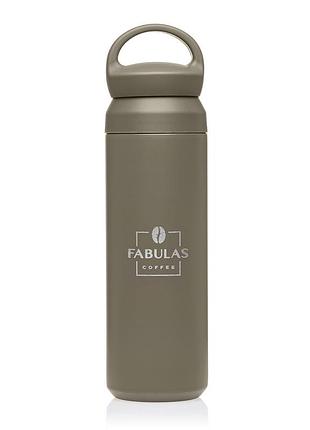 Термос fabulas fashion с ручкой серый 500мл