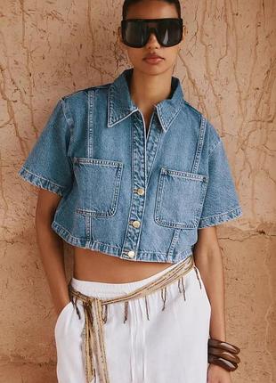Укорочена джинсова сорочка z1975