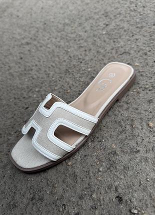 Легкі шльопанці жіночі текстиль літо