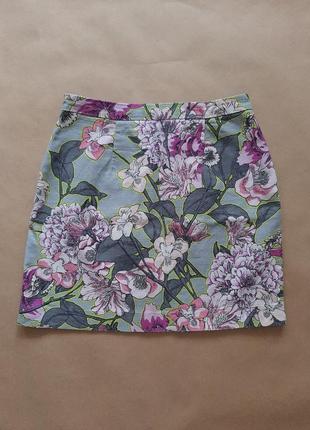 Стильная юбка river island цветочный принт р. s1 фото