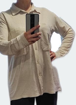Лляна сорочка з еластаном 10days, l-xl, 172 см