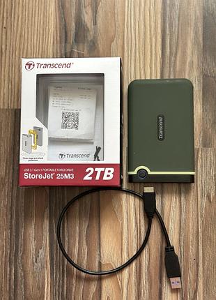 Зовнішній жорсткий диск transcend storejet 25m3 2tb | usb 3.1 |