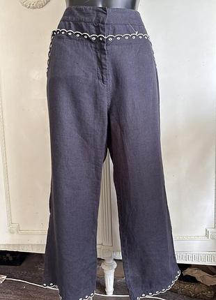 Брюки вкорочені льон