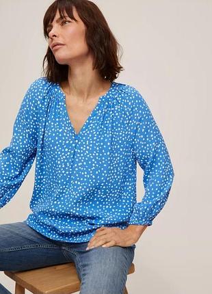 Блузка з v-подібним вирізом із віскози