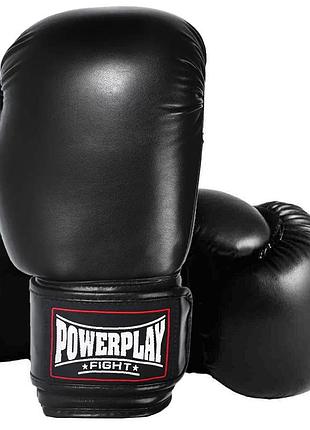 Боксерські рукавиці powerplay 3004 classic чорні 12 унцій
