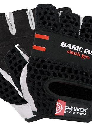 Рукавички для фітнесу power system ps-2100 basic evo black/red line l