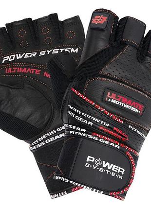Рукавички для фітнесу power system ps-2810 ultimate motivation black/red line l