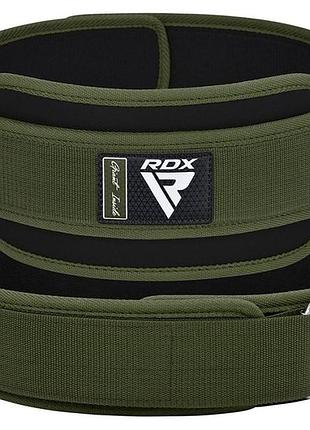Пояс для важкої атлетики rdx rx5 double belt неопреновий army green s