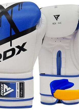 Боксерські рукавиці rdx f7 ego blue 16 унцій (капа в комплекті)