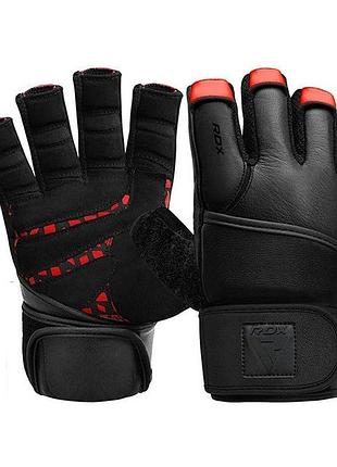 Рукавички для фітнесу rdx l7 micro plus red/black xl