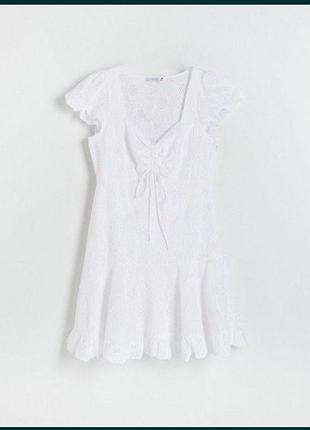 Платье из прошвы от reserved р.38