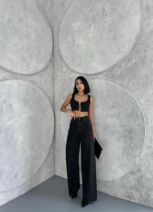 Знижка! остання пара! джинси зі стразами, блискучі палаццо, джинси з камінцями