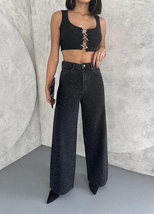 Знижка! остання пара! джинси зі стразами, блискучі палаццо, джинси з камінцями