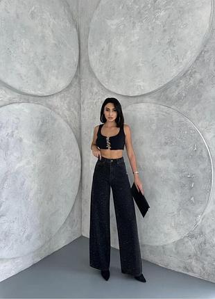 Знижка! остання пара! джинси зі стразами, блискучі палаццо, джинси з камінцями