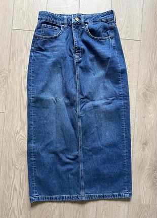 Джинсова спідниця міді mr 520 denim