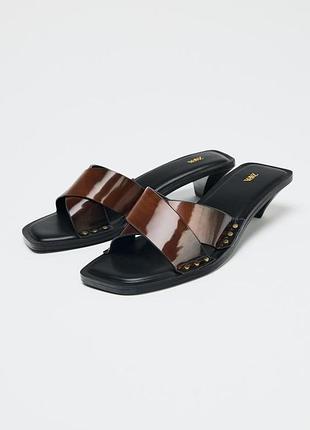 Шкіряні мюлі kitten zara