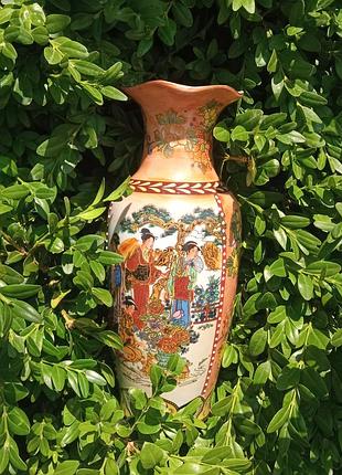 Ваза старый китай , ручная роспись в идеальном состоянии