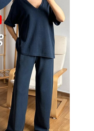 Костюм футболка + штани з вивареним ефектом zara