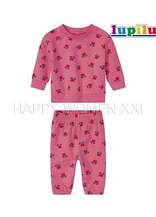 2-6 міс костюм для дівчинки дитячий світшот реглан кофта штани спортивні манжет трикотаж біо-бавовна