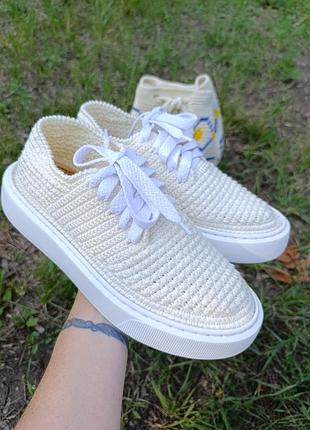 Вязаные мокасины, кроссовки, в'язані мокасини, кросівки