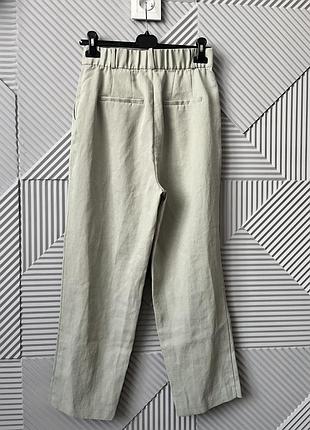 Штани брюки мʼятні з защіпами висока посадка h&m