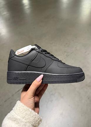 Женские кроссовки nike air New 1 low black найк форс черного цвета