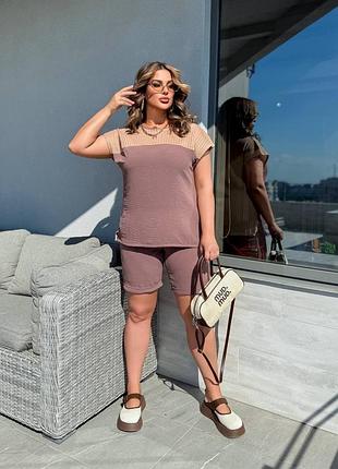 Очаровательный летний костюм двойка👌👌👌