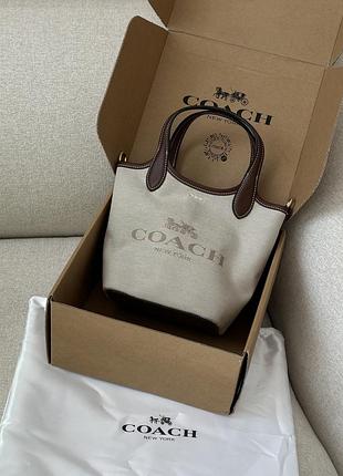 Текстильна сумка відро в шкірі hanna co