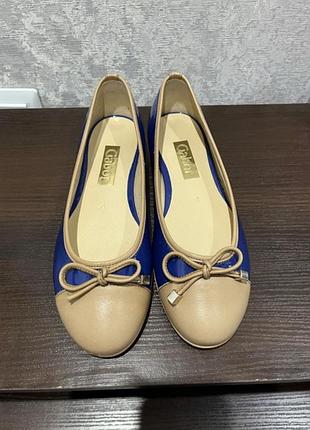 Фірмові, шкіряні туфлі/балетки. gabor. розмір 37