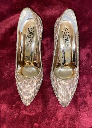 Туфли ботинки выпускные вечерние праздничные невероятные стразы блестящие 38