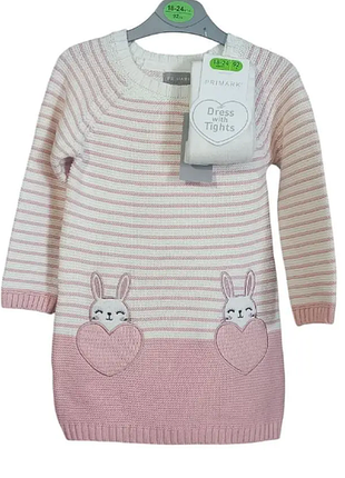 Неймовірний тепла сукня з колготами primark 86, 92 р