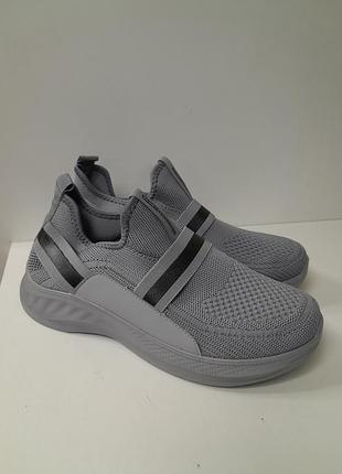 Мокасины мужские серые с черным с-9857.размеры: 40,41,42,43,44,45