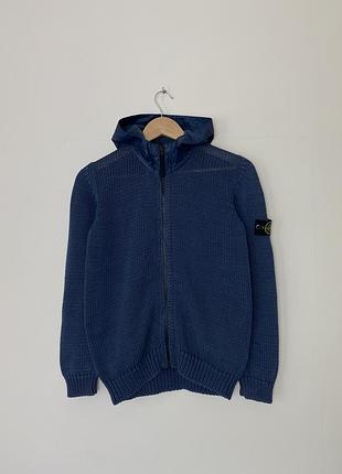 Вʼязаний зіп худі stone island