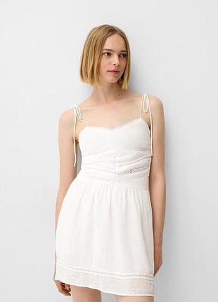 Сукня bershka,на пляж,коротка сукня,плаття біле,