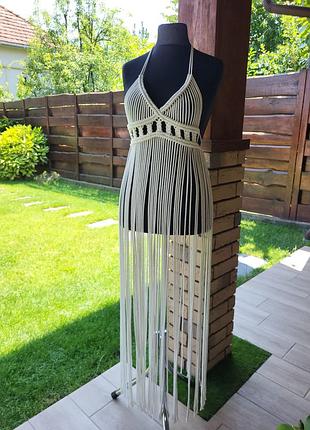 Платье макраме, пляжная туника