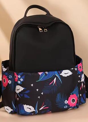 Красивый женский рюкзак из нейлона, городской рюкзак с цветами