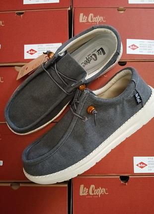 Чоловічі оригінальні мокасини lee cooper сірі.