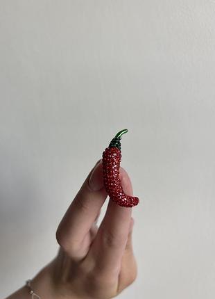 Уцінка! металева брошка гострий перець