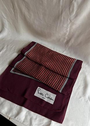 Вінтажний шовковий шарф pierre cardin paris