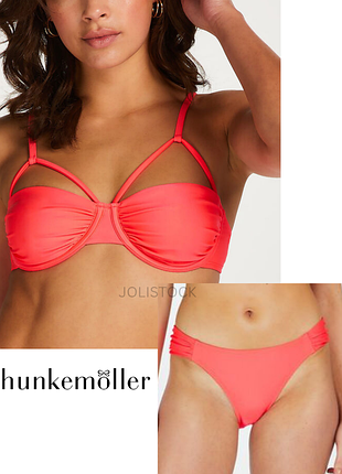 Купальник кораловий неоновий hunkemoller 75e/80d l роздільний