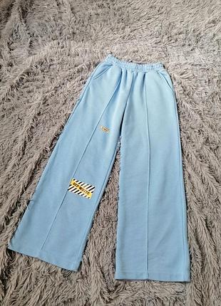 Спортивные штаны палаццо высокая посадка