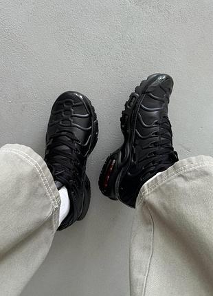 Кросівки nike air max tn plus black leather 3