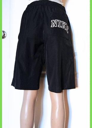Черные мужские спортивные шорты nike р. s с подкладкой и карманами