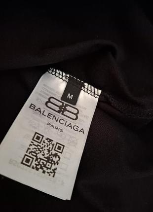 Футболка balenciaga біла, чорна 100% бавовна3 фото