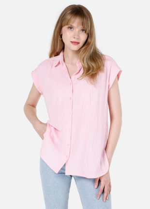 Рубашка хлопковая esprit light pink размер l-xl