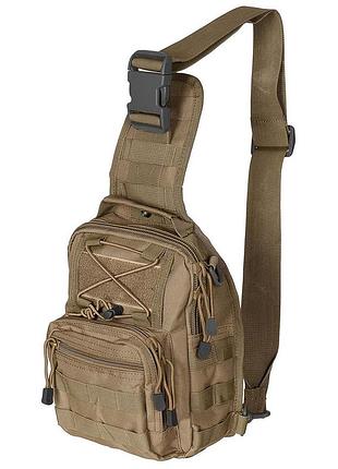 Рюкзак однолямочний molle 7л dark coyote