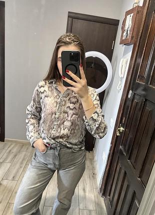 Сорочка блуза зміїний принт